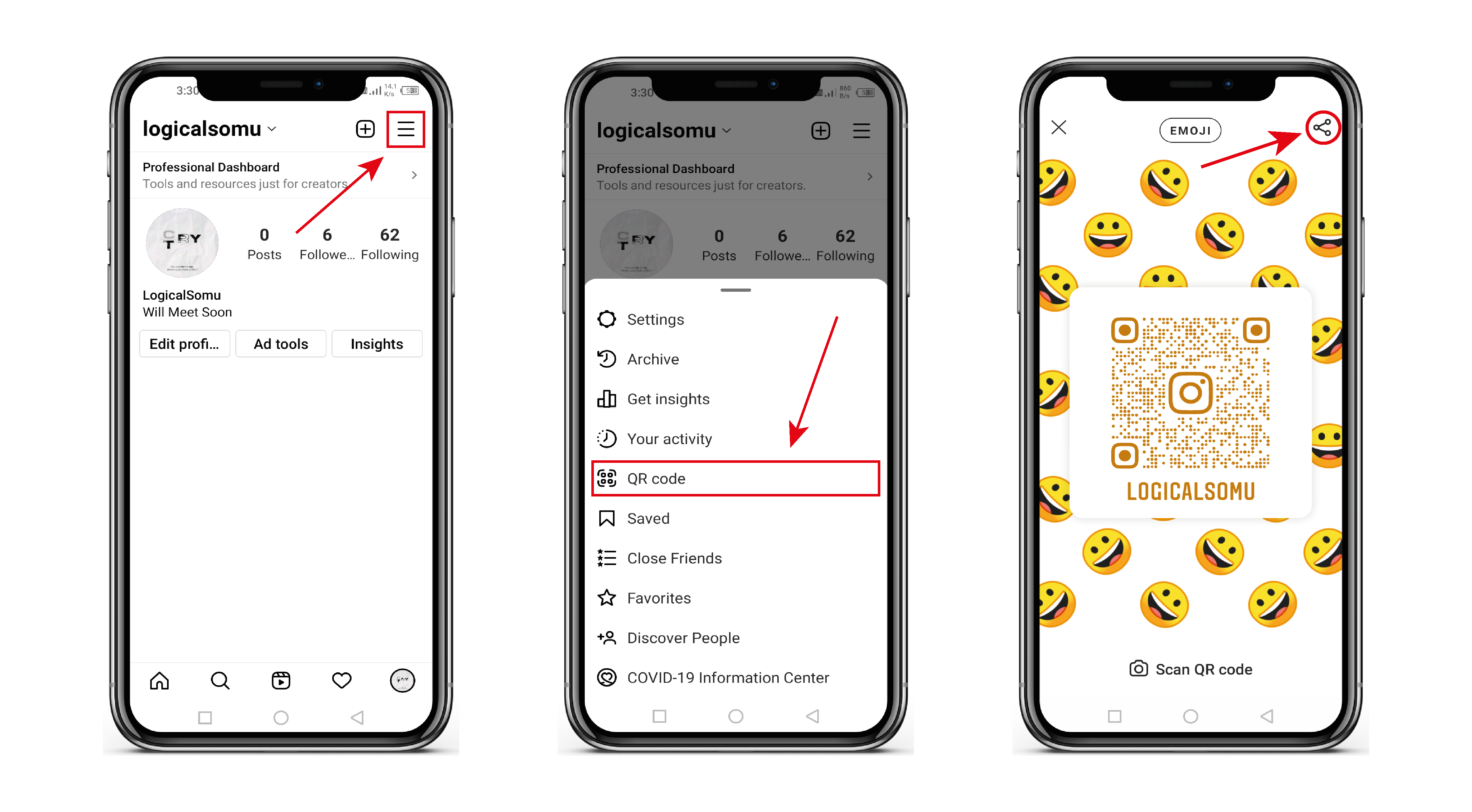 How To Share Instagram Profile Link By Sharing Your QR Code