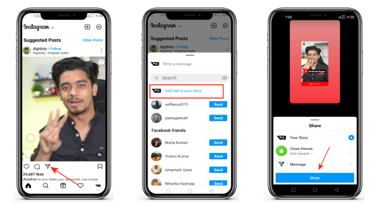 How To Share Full Reels On Instagram Story - GrowthDish